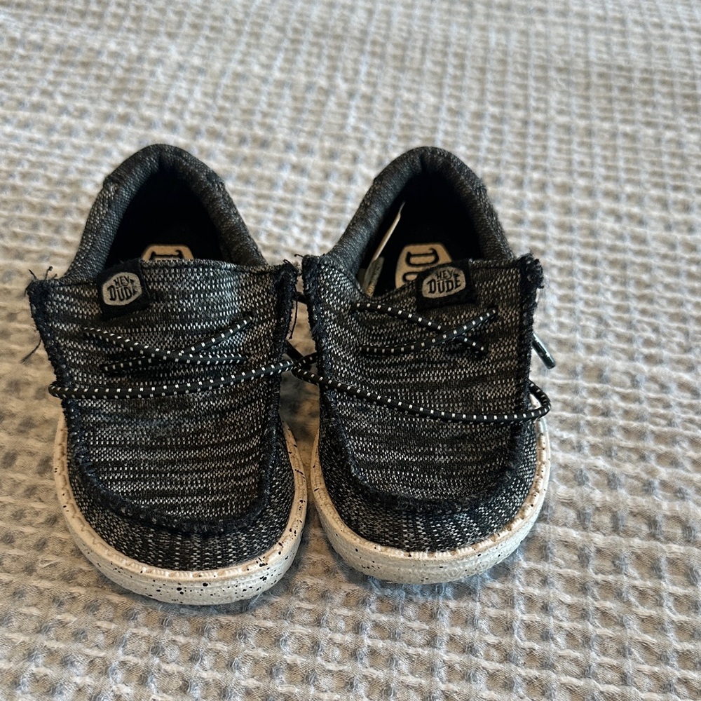 Hey Dude Kids Black and Gray Sneakers